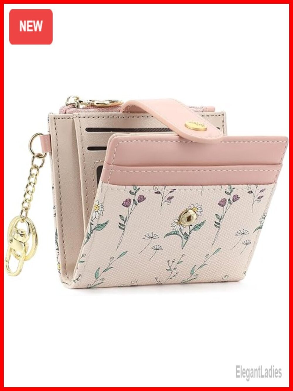 RFID Blocking Bifold Card Holder Wallet with Zipper Coin Pocket
